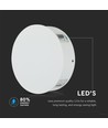 Outlet: V-Tac 4W LED vit vägglampa - Rund, IP65 utomhusbruk, 230V, inkl. ljuskälla