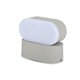 V-Tac 6W LED grå vägglampa - Oval, roterbar 350 grader, IP65 utomhusbruk, 230V, inkl. ljuskälla