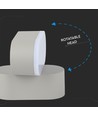6W LED vägglampa - IP65 utomhus, oval, grå, roterbar 350 grader, inkl. ljuskälla