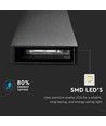 V-Tac 6W LED svart vägglampa - IP65 utomhus, 230V, inkl. ljuskälla