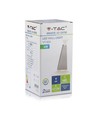 V-Tac 6W LED svart vägglampa - IP65 utomhus, 230V, inkl. ljuskälla