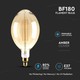 Lagertömning: V-Tac 8W LED jätte globlampa - Filament, Ø18 cm, dimbar, extra varmvitt, 2000K, E27