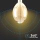 Outlet: V-Tac 8W LED jätte globlampa - Filament, Ø18 cm, dimbar, extra varmvitt, 2000K, E27