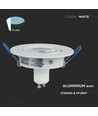 Downlight kit utan ljuskälla - Hål: Ø7,5 cm, Mål: Ø9,1 cm, matt vit, välj MR16 eller GU10 sockel