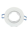 Downlight kit utan ljuskälla - Hål: Ø7,5 cm, Mål: Ø9,1 cm, matt vit, välj MR16 eller GU10 sockel