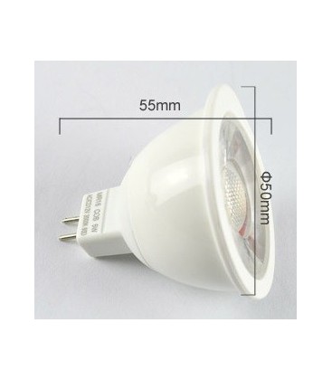 Måttspecifikationer för en LED-spotlight lämplig för infällning i tak.