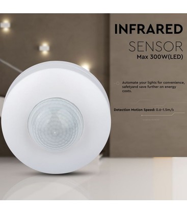 Närbild på inställningsvred för lux och tid på en PIR-sensor.